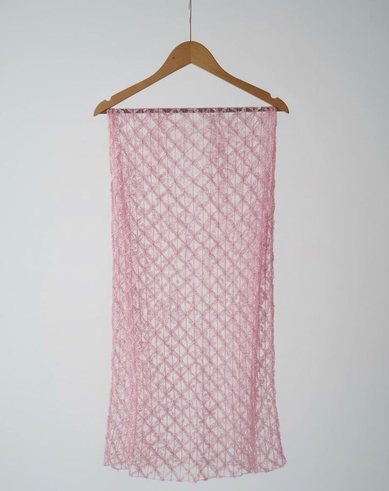 Pink Net Dupatta