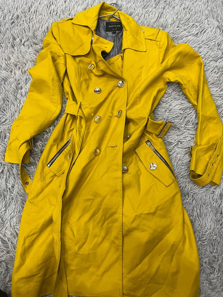 Long Mustard Overcoat