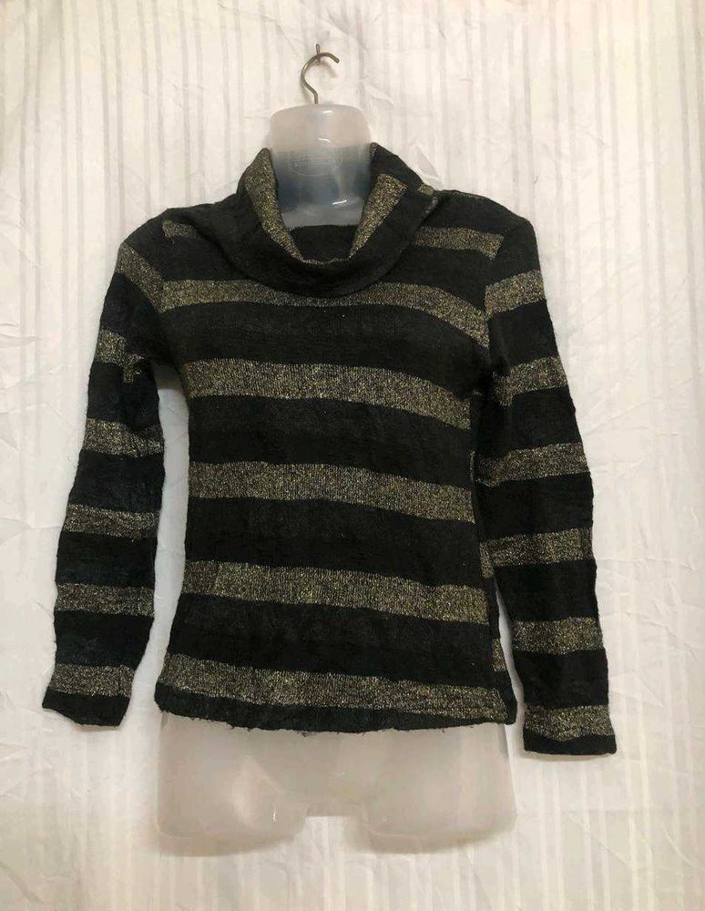 Black High Neck Top