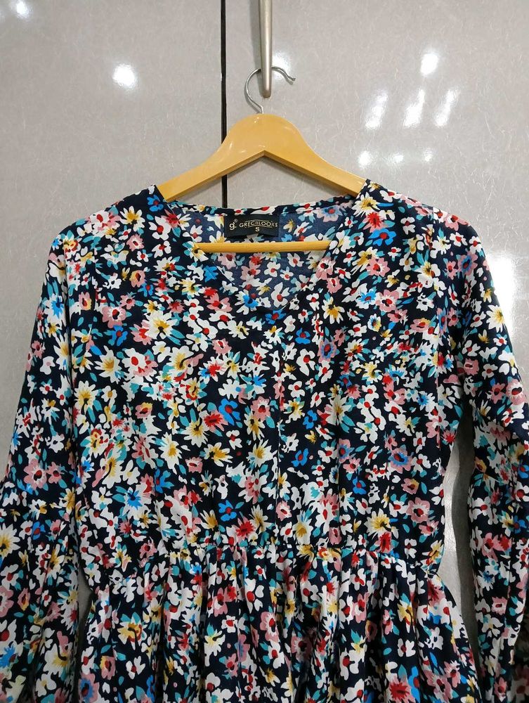 Floral Print Long Sleeve dress