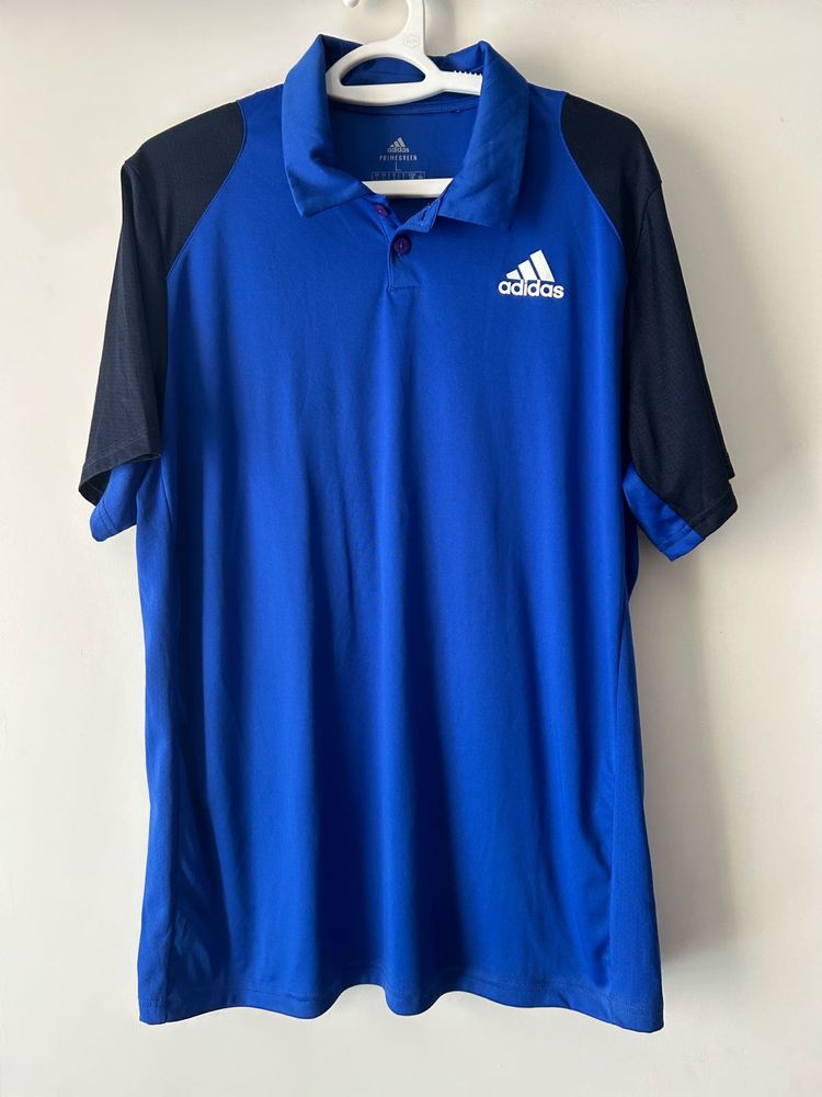 Adidas Blue &amp; Black Polo Active Shirt