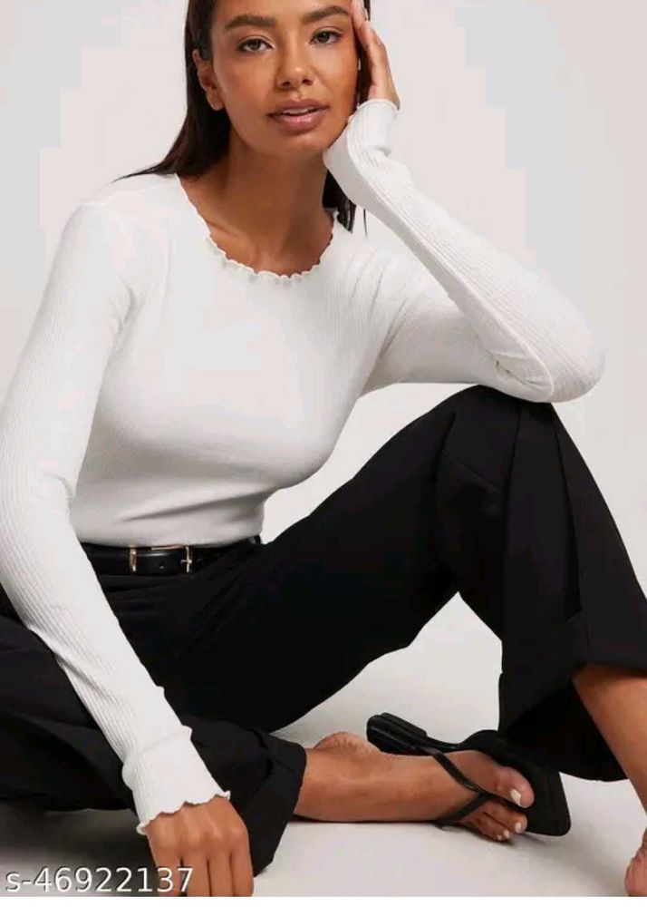 White Long Sleeve Top