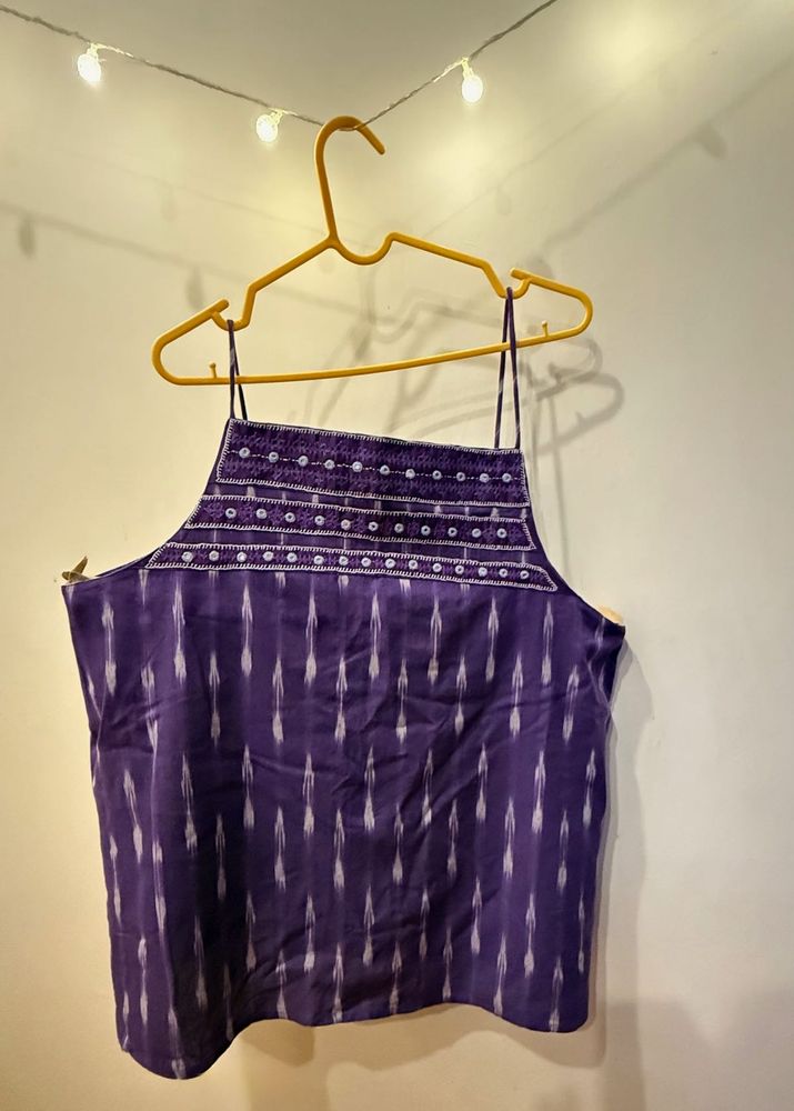 Stylish Purple Sleeveless Top