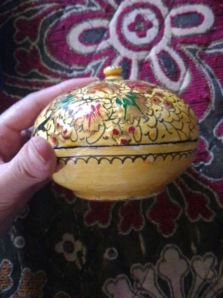 Vintage Hand-Painted Trinket Box