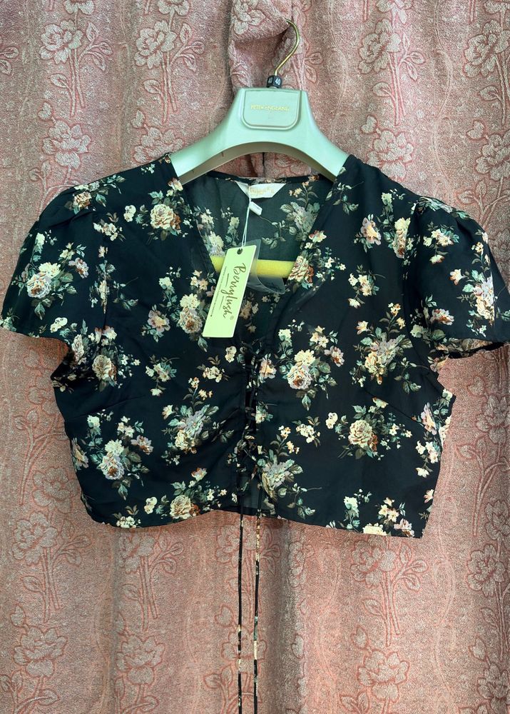 Floral Print Crop Top