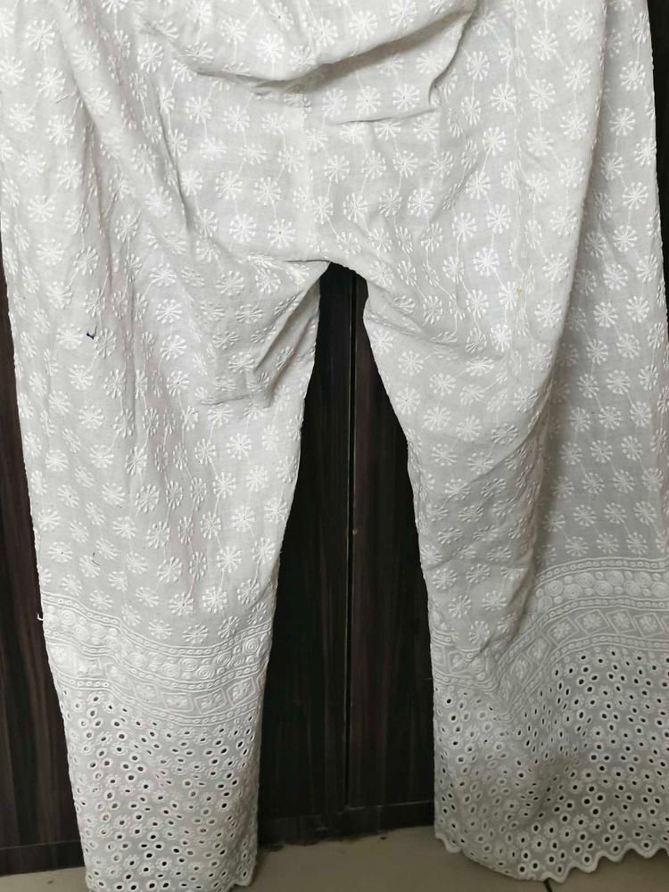 White Plazzo For Women
