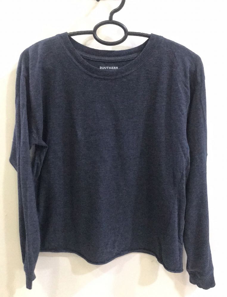 Grey Long Sleeves T-shirt For Women