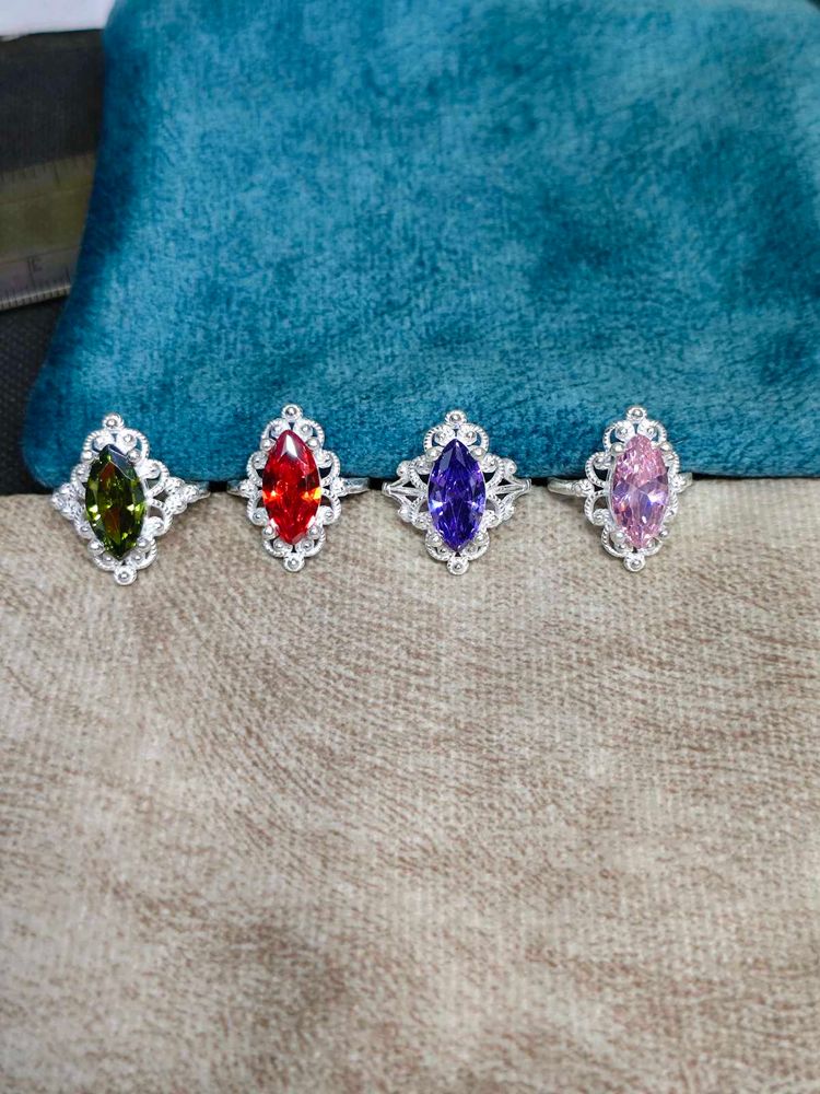 Pure Silver Ring For Women In Multiple Colours