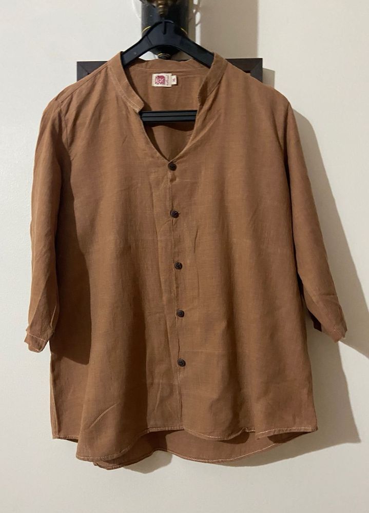 Brown Casual Top for Women