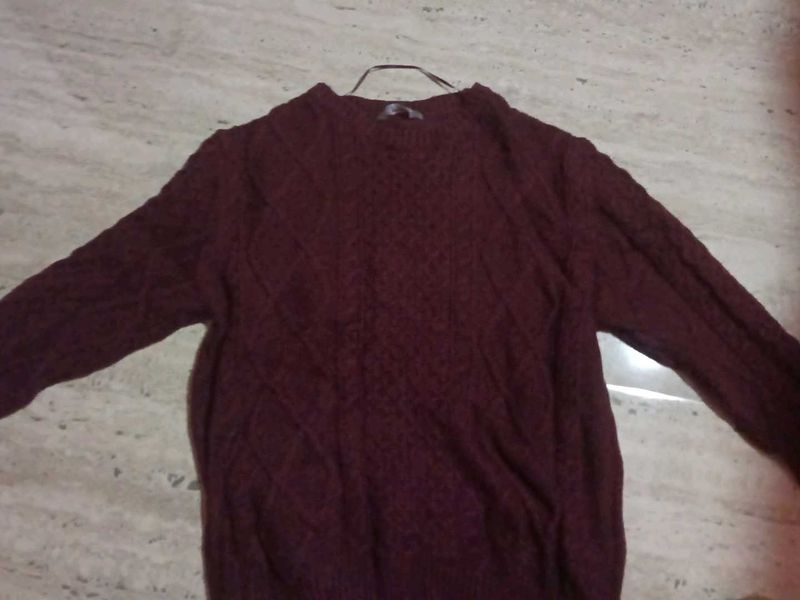 Burgundy Knit Sweater
