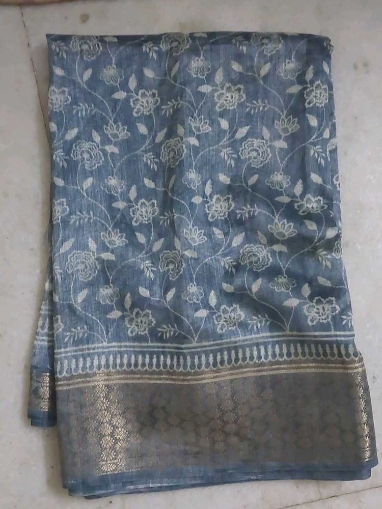 New saree with attached blouse piece 👌