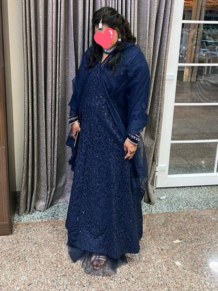 Navy Blue Ethnich Heavy Gown