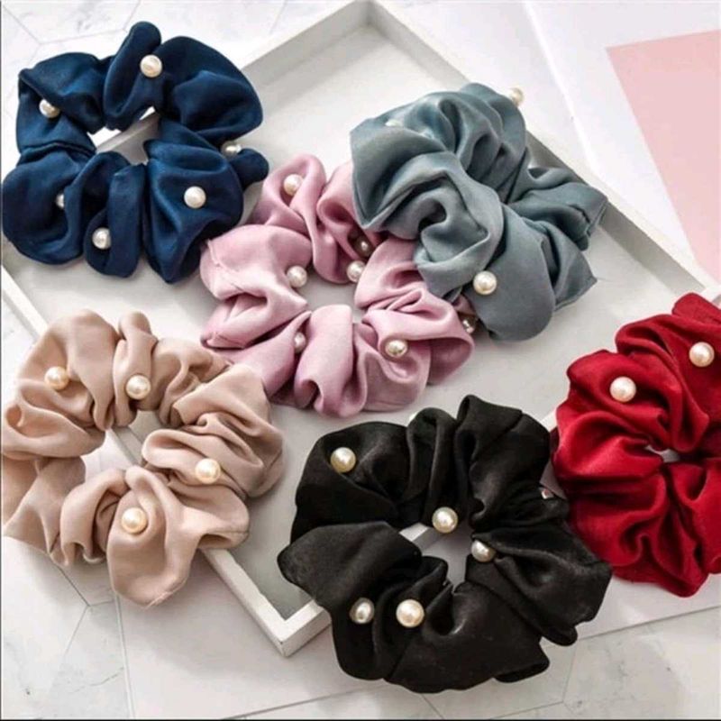 2 Satin Scrunchies