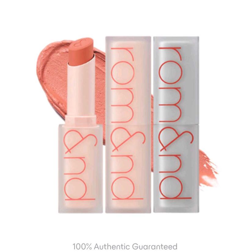 Rom&amp;nd Lipstick shade O6 Awesome, bright peach.