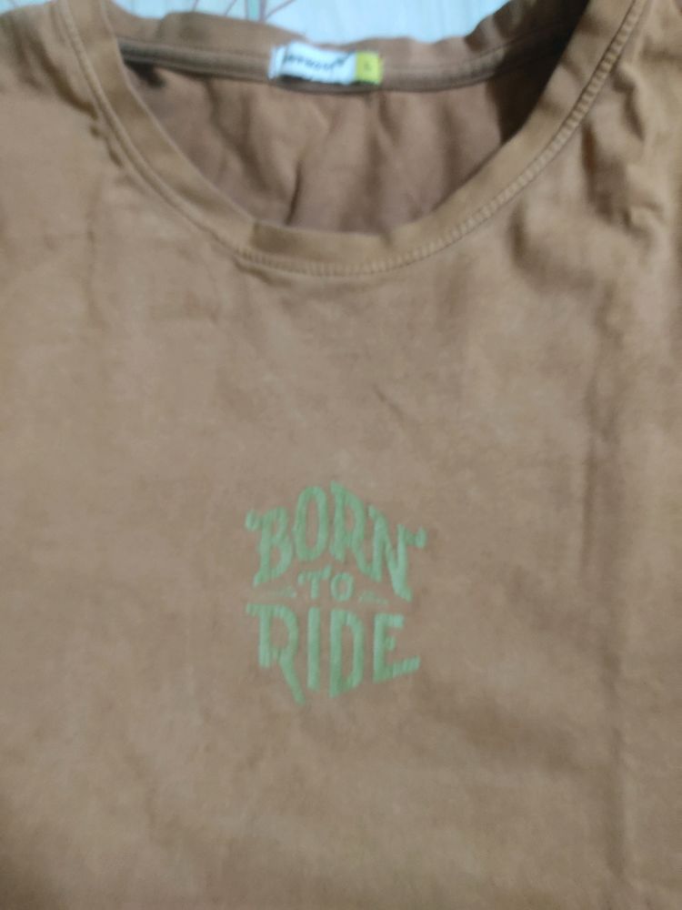 Unisex Brown Tshirt (Size-L)