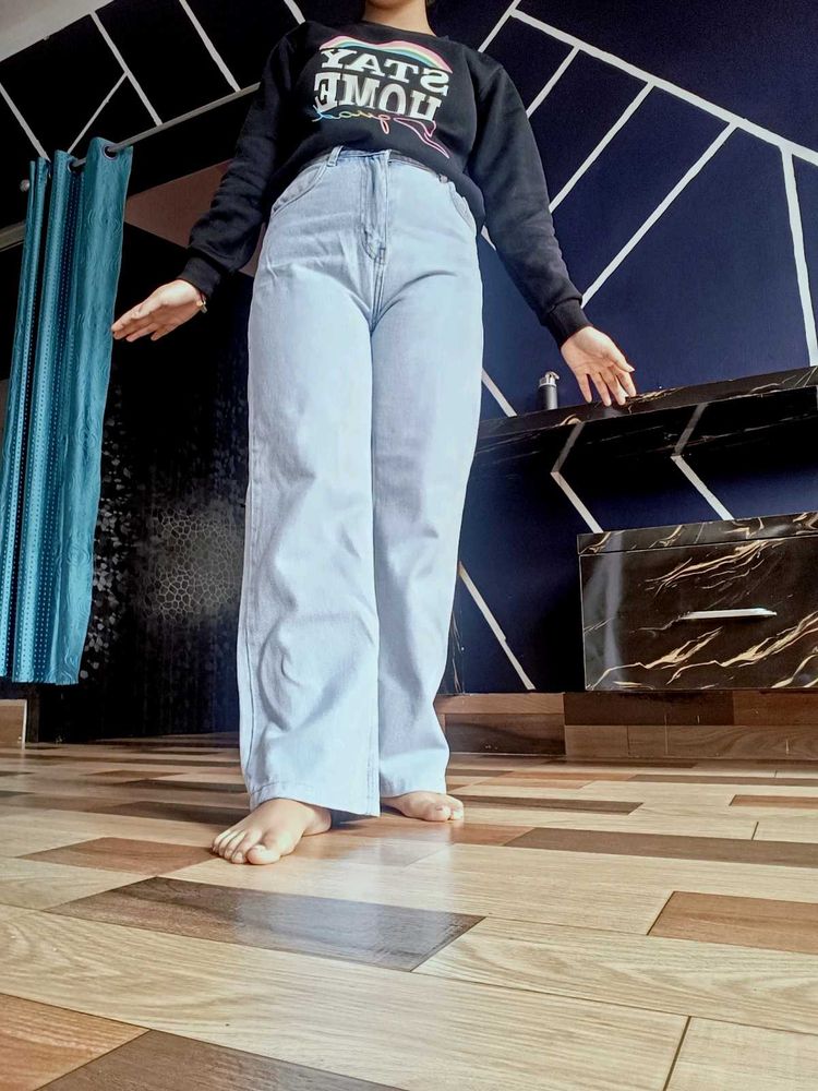 Light Wash Wide Leg Jeans