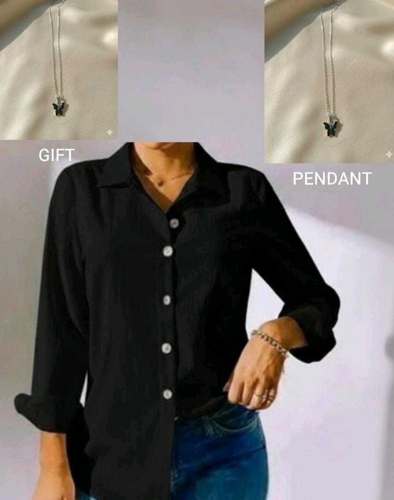 Black Button-Down Shirt