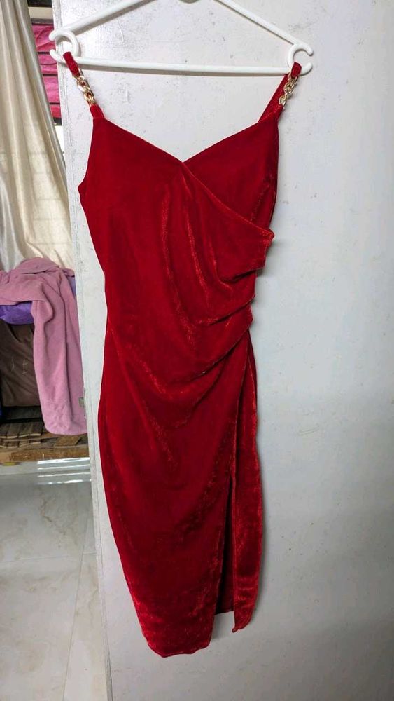 Red Velvet Mini Dress