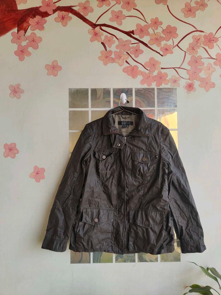 Zara Woman Brown Leather Jacket