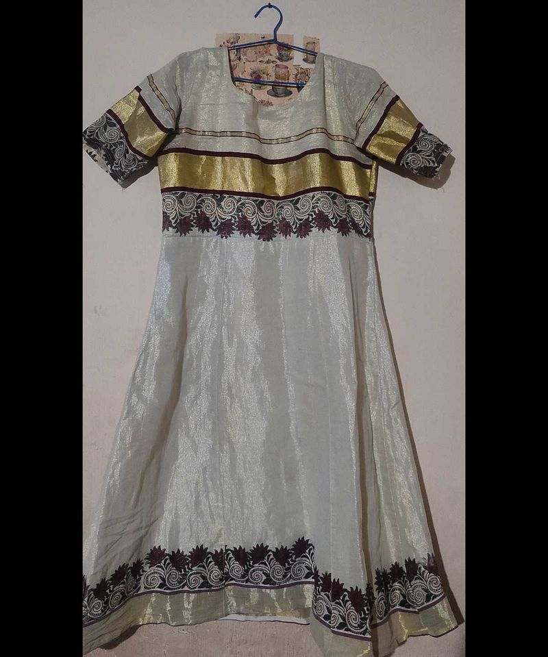 Kerala Kasavu Style Dress