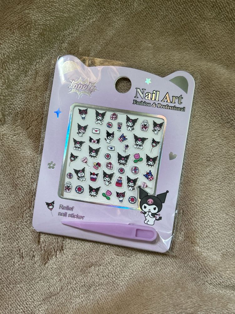 Kuromi Nail Art Stickers