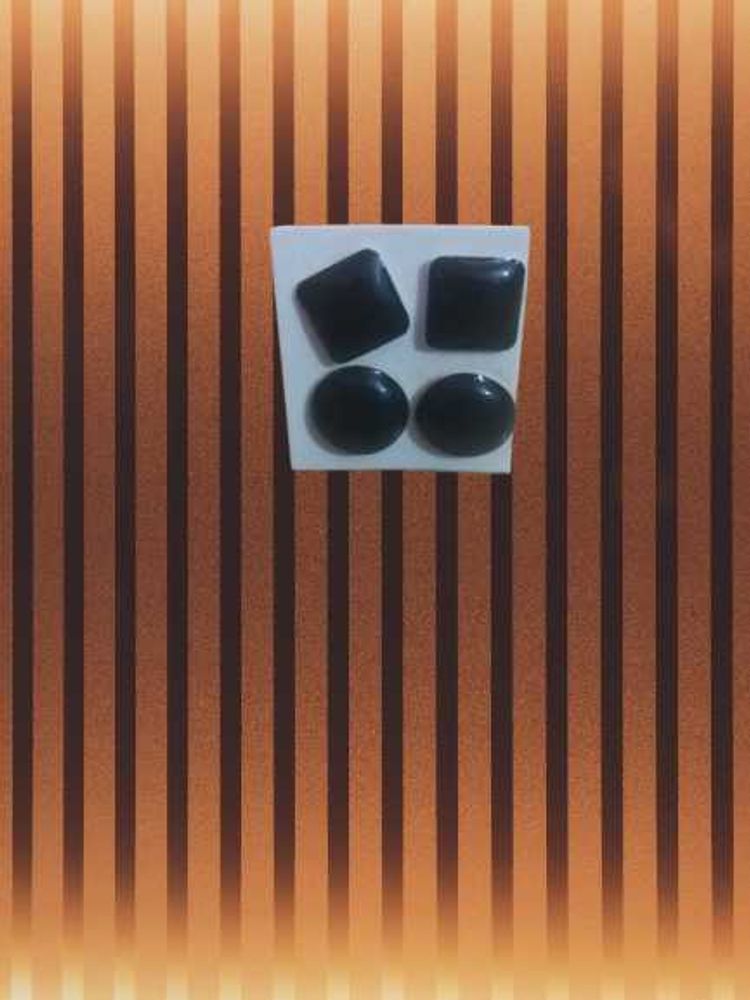 Black Stone Earrings - Set of 4