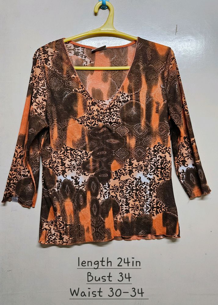 Abstract Print Top