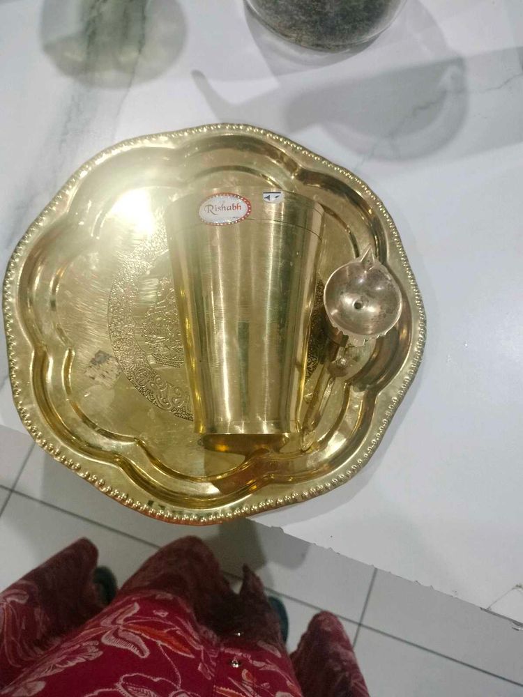 Brass Pooja Thali Set Fix Price