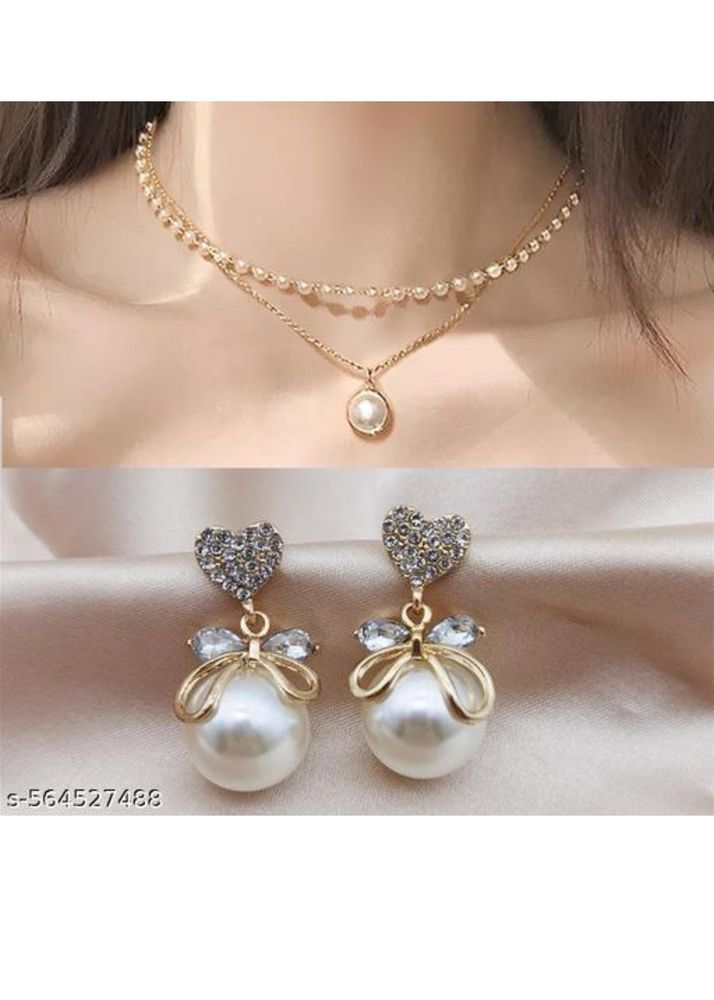 Pearl &amp; Crystal Jewelry Set