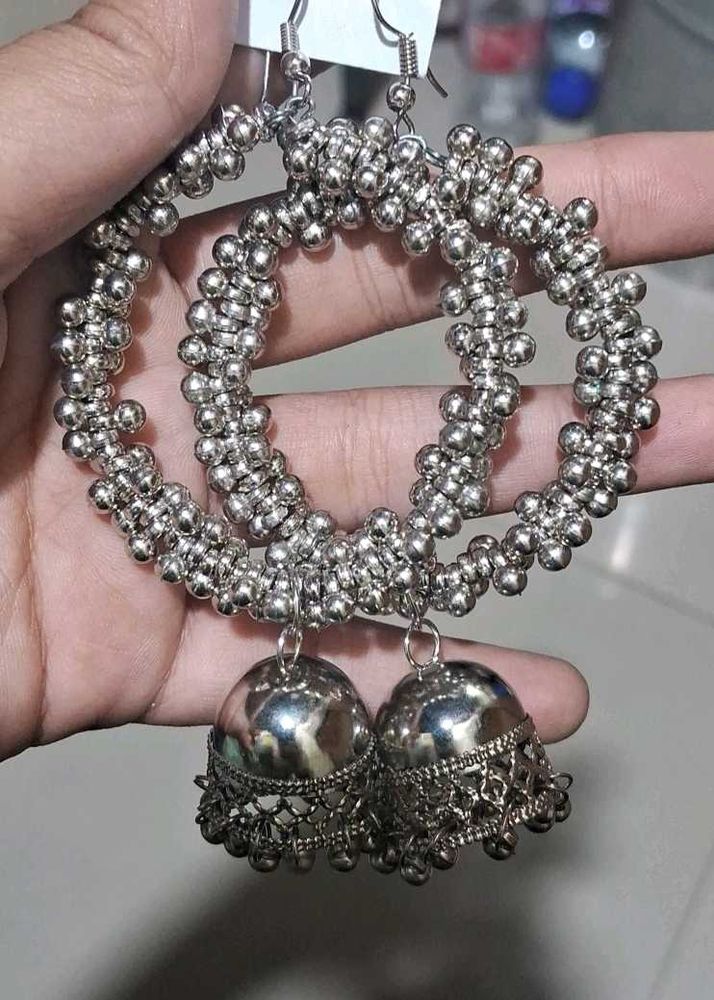 Hoop Jhumka Earrings