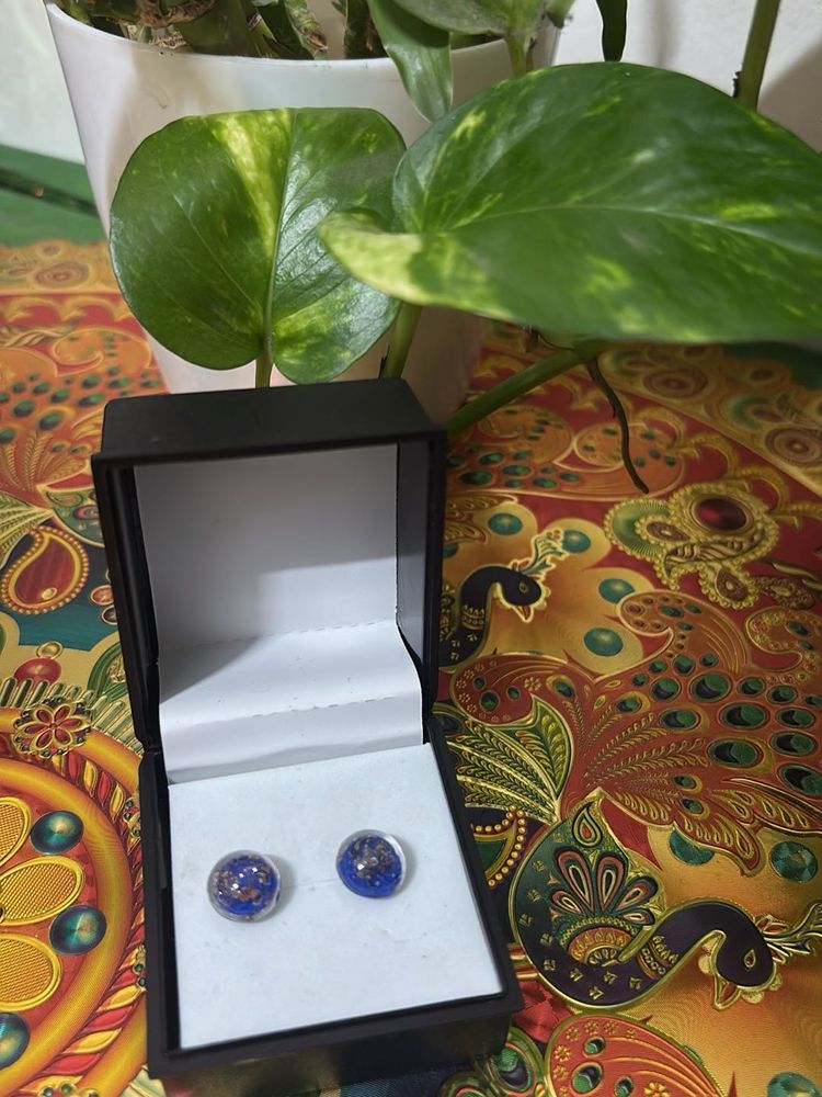 Blue &amp; Gold Cufflinks