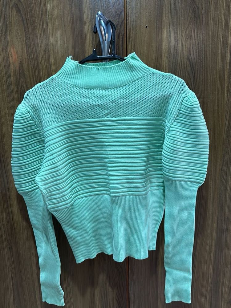 Stylish Green Knit Top