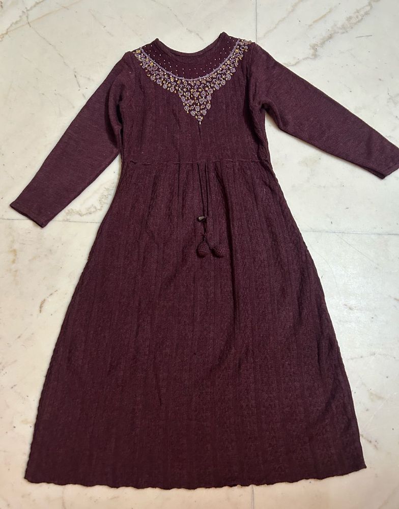 Elegant Maroon Maxi Dress