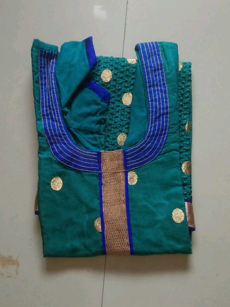 Sea Green Silk Kurti
