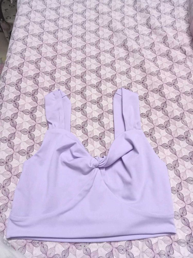 Cute Purple Crop Top