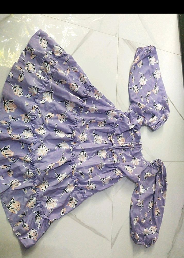 In Lavender Color Short Dress👗