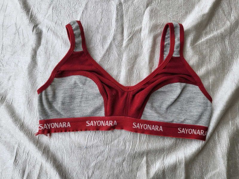 Sayonara Red &amp; Grey Sports Bra
