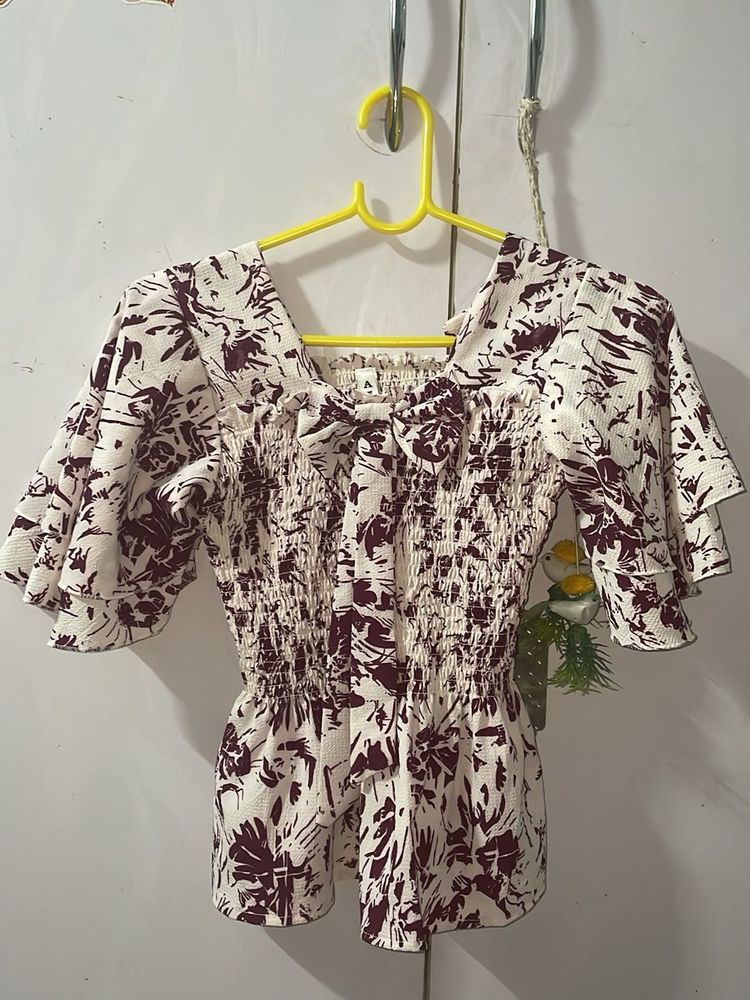 Floral Smocked Top