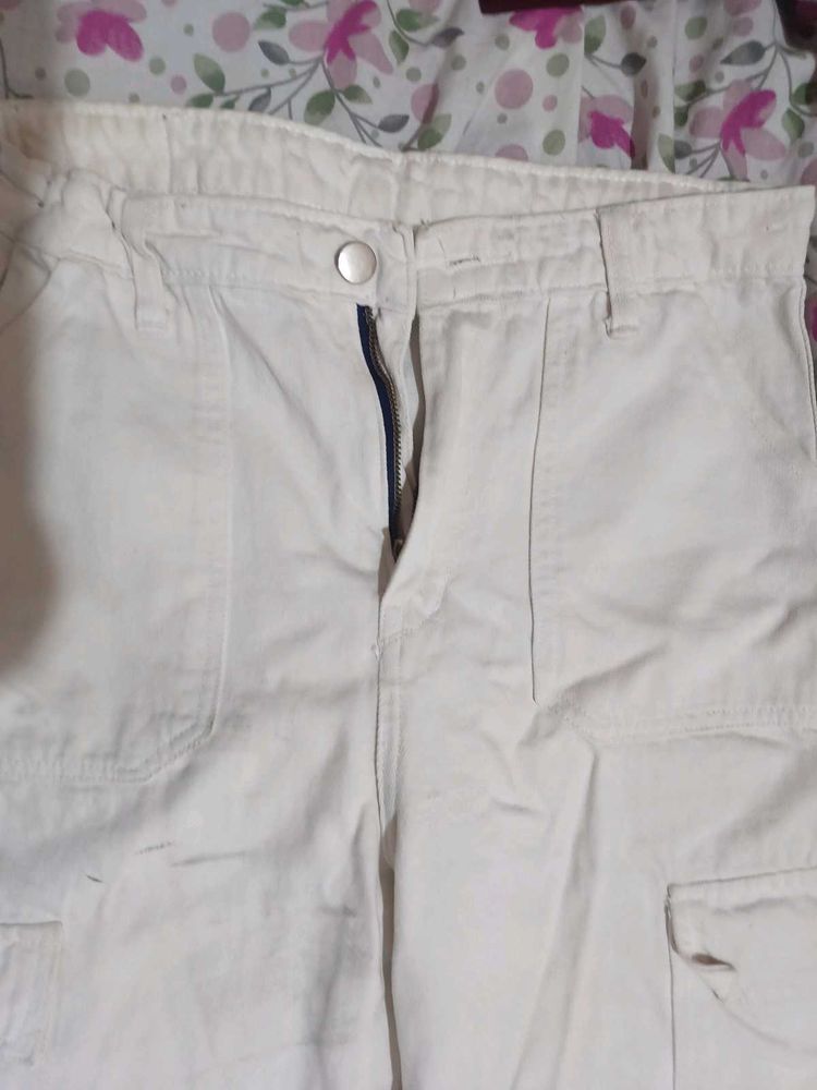 Beige Cargo Pants