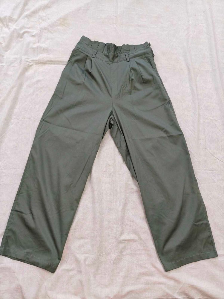 Olive Green  Trouser/ Capri