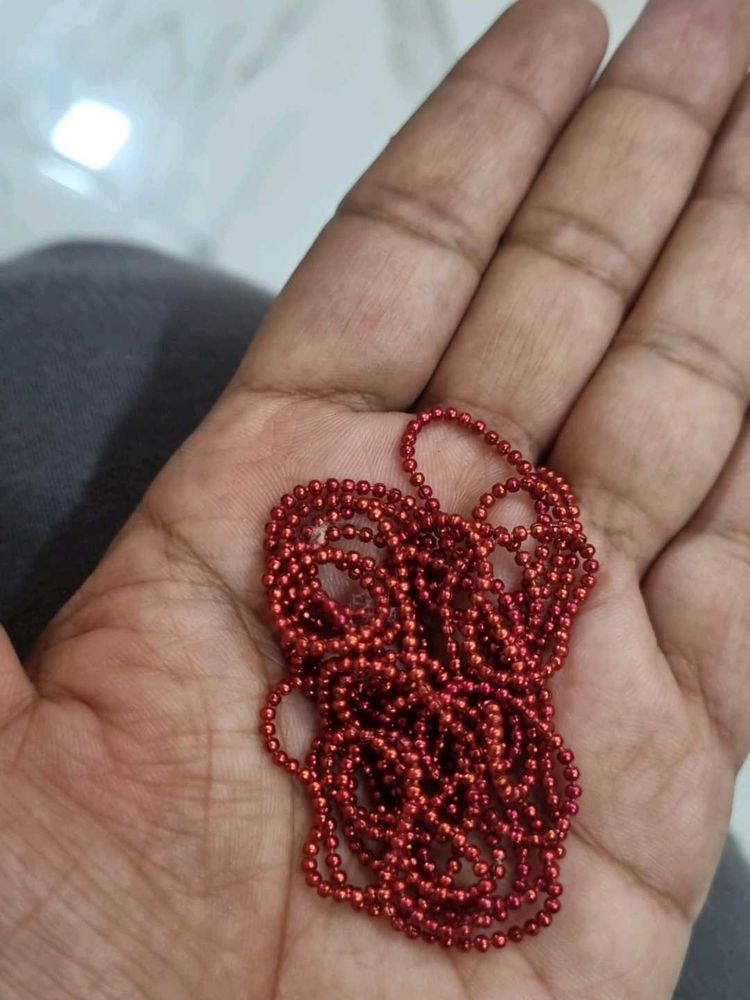 Red Ball Chain 58 Inches