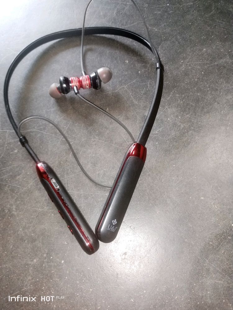 U&amp;i Tiger Series 40 Hours Music Time Wireless Neckband with Mic Bluetooth Headset