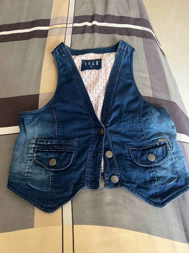 Denim Shrug Top