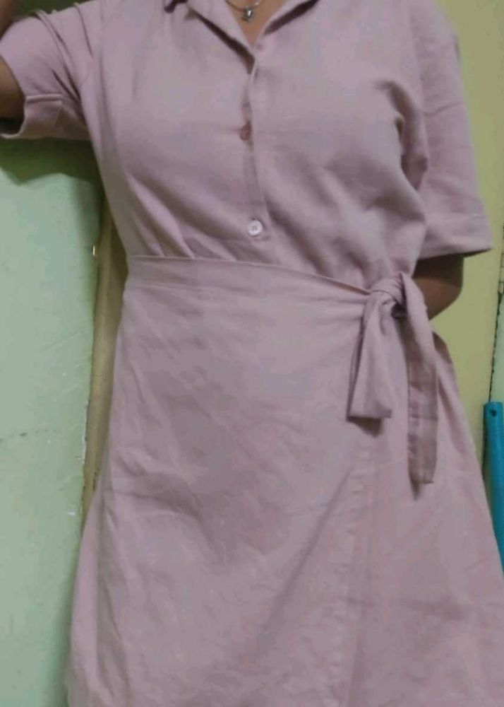 Pink Shirt Dress