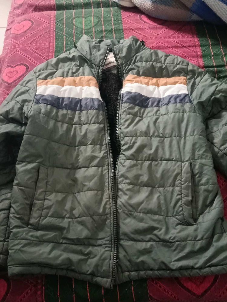 Stylish Striped Puffer Jacket