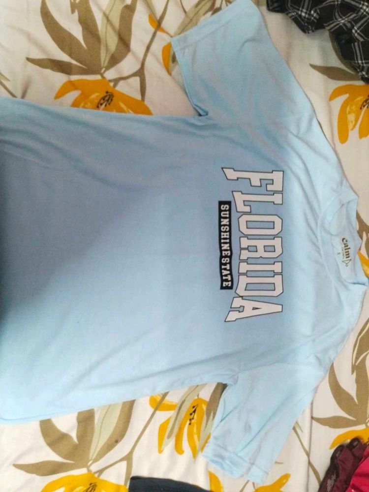 Baby Blue Colour Oversized T-shirt