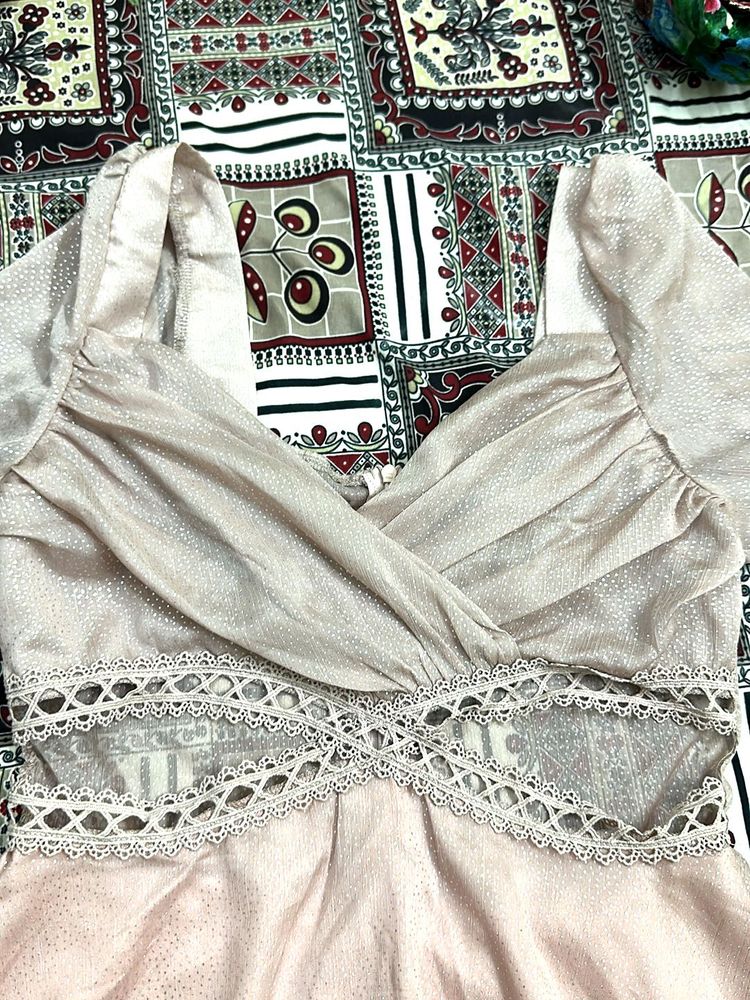 Pale Off White Trim Top
