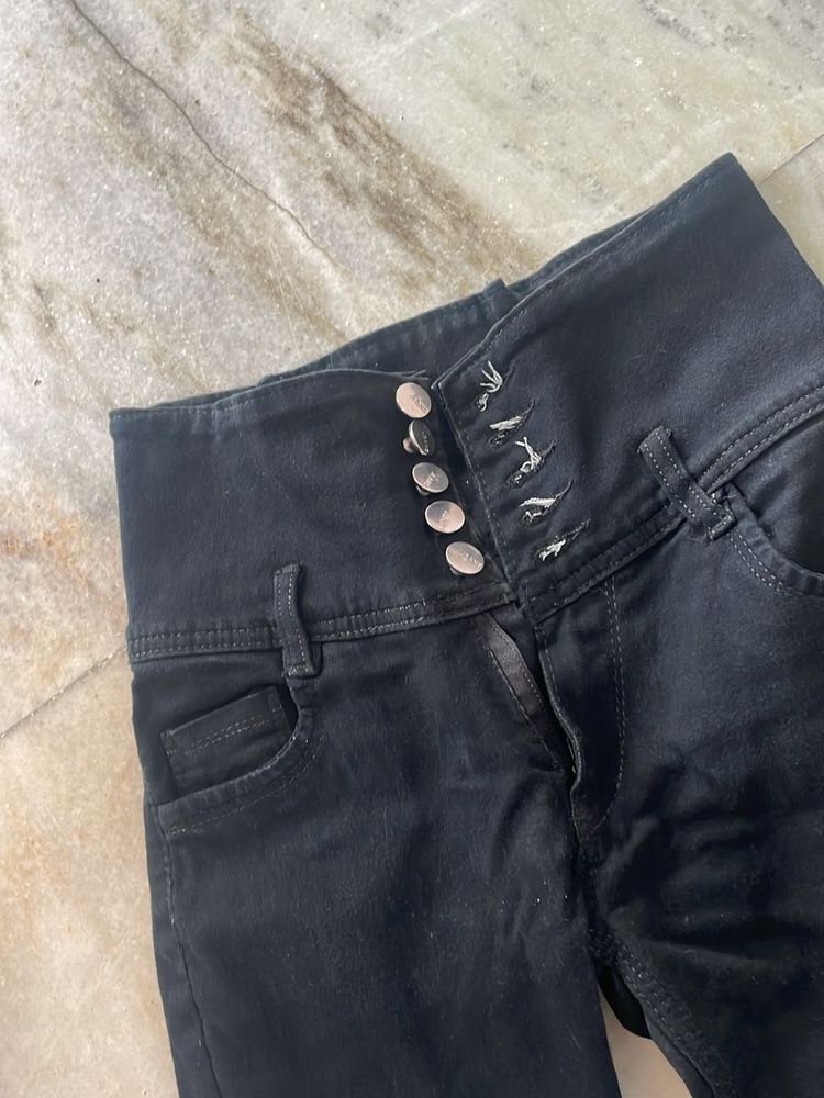 High Waisted Black Jeans