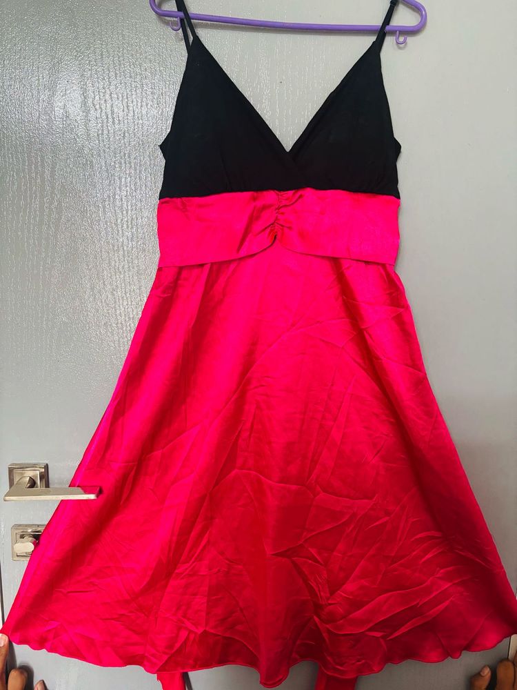Hot Pink &amp; Black Mini Dress