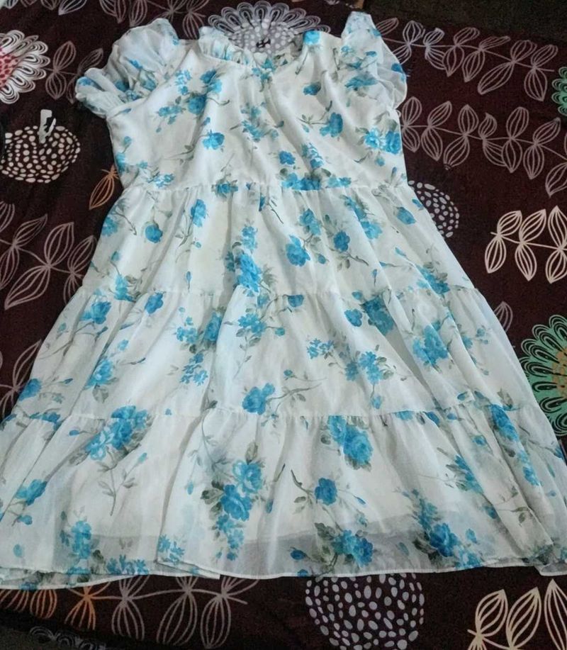 Floral Tiered Mini Dress